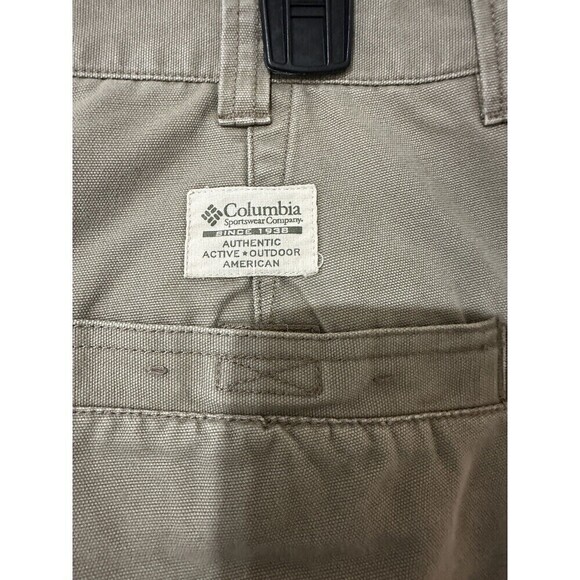 Columbia Sportswear Men's 36 x 34 Khaki Hiking Cargo Utility Work Pants - Picture 3 of 11